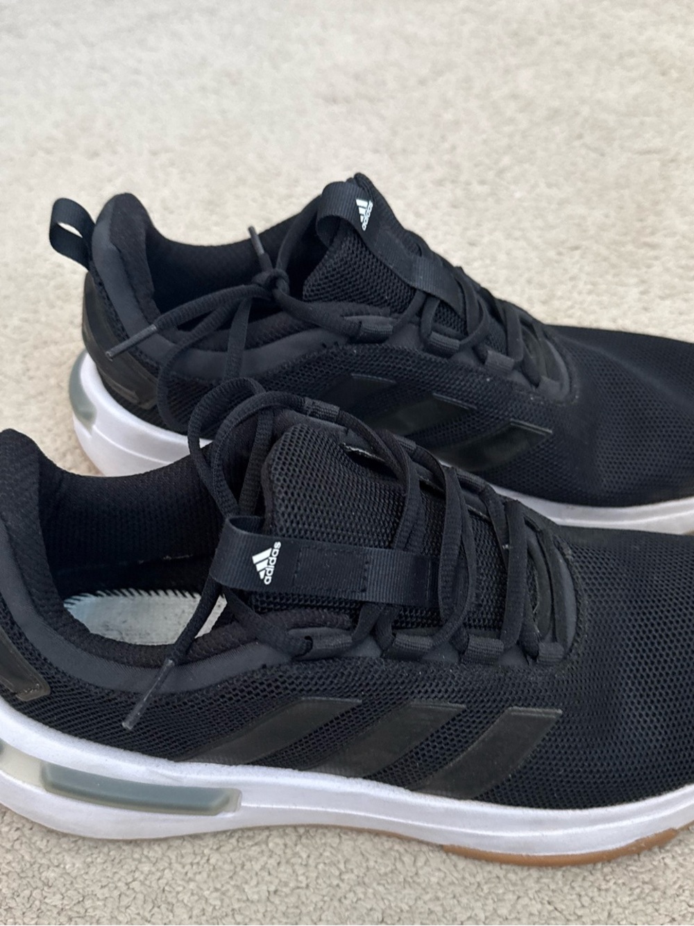 adidas Men’s Black and White Athletic Running Shoes